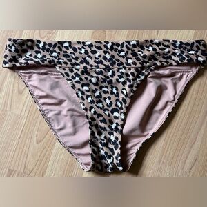 Aerie Leopard Bikini Bottom Size M